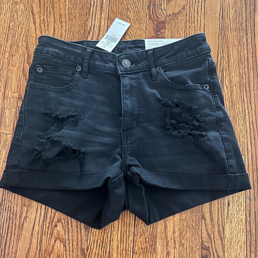 American eagle Black distressed Shorts